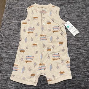 6 Months: Carters Just One You Camper Shorts Onesie